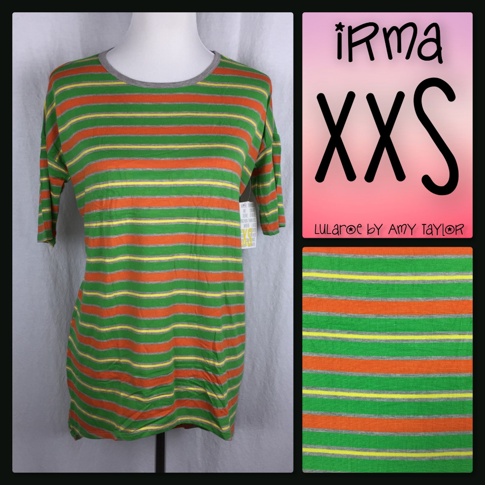 NWT LuLaRoe Irma Tunic - Stripes - XXS